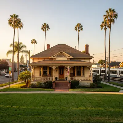 Restored 1869 historic house near the civic center in downtown Compton, California