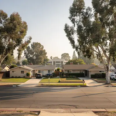 Older homes on generous lots in the original Gardena Valley, Gardena, California