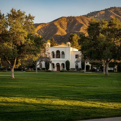 Brand Library in Brand Park below the Verdugo Mountains in Glendale, California