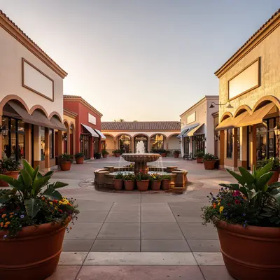 Plaza-style shopping center on Imperial Highway in Lynwood, California