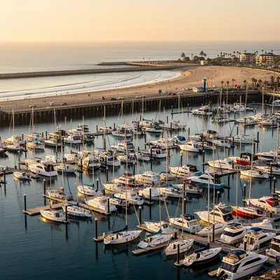 Marina and pier at King Harbor in Redondo Beach, California