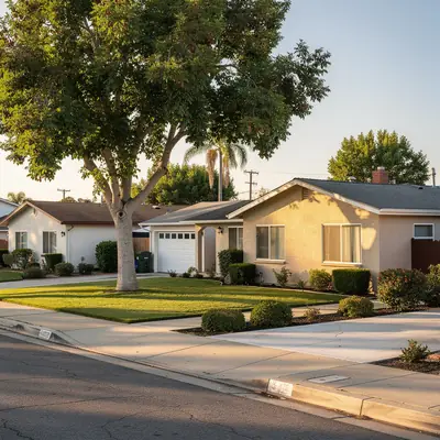 Postwar houses in Sunkist Village, West Covina, California